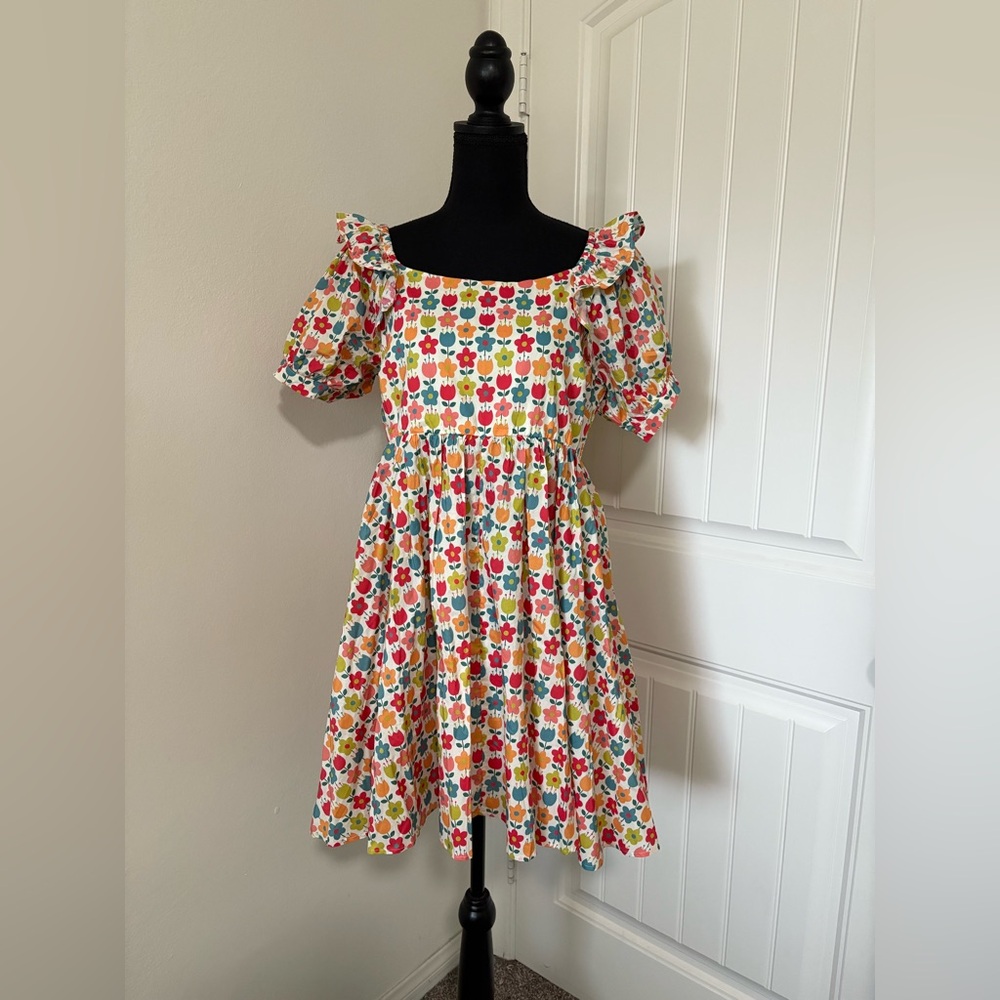 Unique Vintage Multicolor Floral Dress